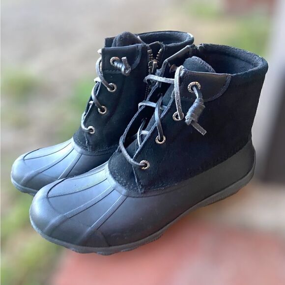 Sperry "Syron Gulf" Duck Boot Lace-up NEW black Size 6 - Picture 6 of 12